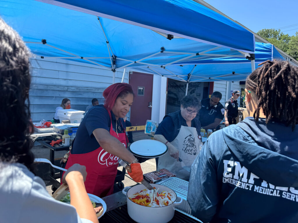 Empress South employees in held a cookout in Yonkers during National EMS Week.