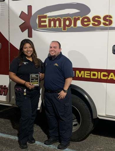 EOM Tania Garcia-Garcia + Lt. Chris Aiello closer crop