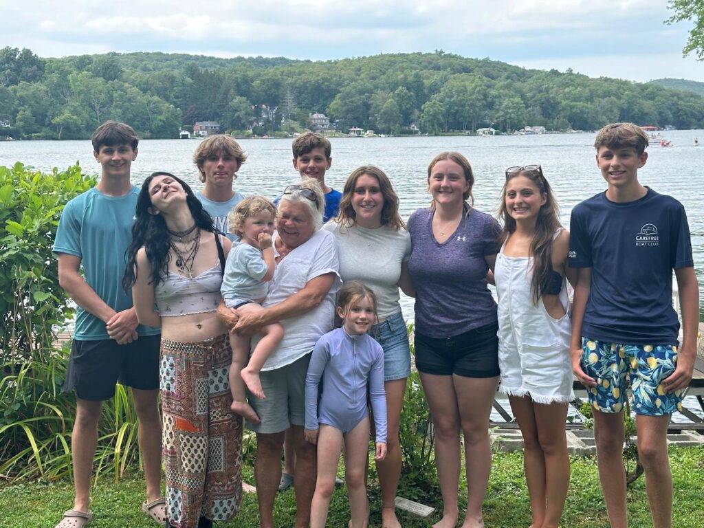 Susan Prezzano with her grandchildren