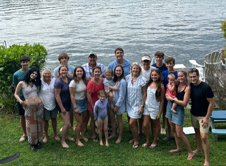 Susan Prezzano with her children and grandchildren.